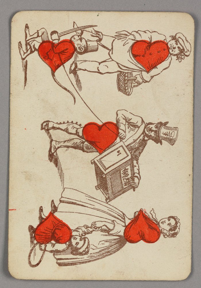 トランプ、ハートの5 | BP Grimaud製